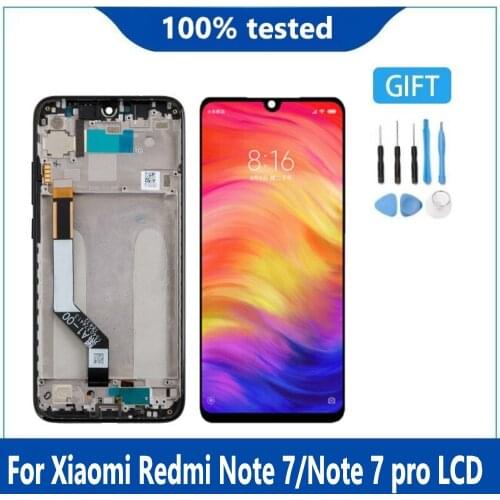 6.3" Display For Xiaomi Redmi Note 7 Screen Display Touch Screen Digitizer Assembly Replacement For Redmi Note 7pro With Frame
