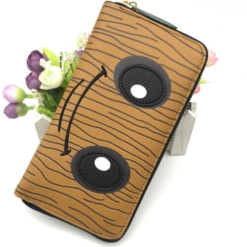 Disney Anime Peripheral Avengers Marvel Glushuren Long Zipper Wallet Junior Primary and Middle School Pu Wallet