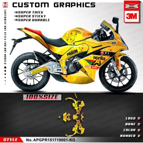 KUNGFU GRAPHICS Decal Racing Sticker Kit Full Wrap s for Aprilia GPR 150 GRP 150 2017 2018 2019