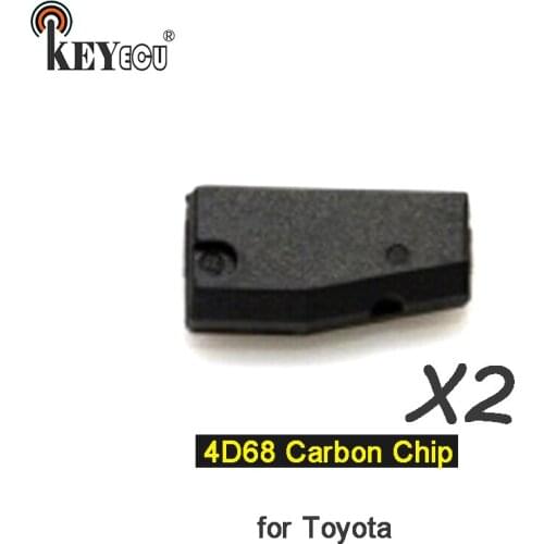 KEYECU 2x 4D68 Chip Pg1: B2 Transponder Remote key Chip Car key Carbon Chip for Toyota Toyota Camry Corolla