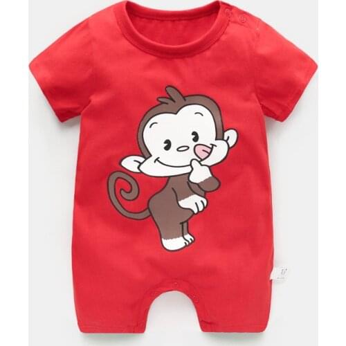 Summer Newborn Baby Cartoon Rompers Baby Clothes Baby Boys Girls outfits Infant Jumpsuits Baby clothing Toddler Cotton Rompers
