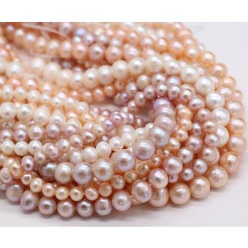 AA High Quality Natural Freshwater Pearl Round Loose Beads For Jewelry Making DIY Bracelet Earring Necklace Accessory