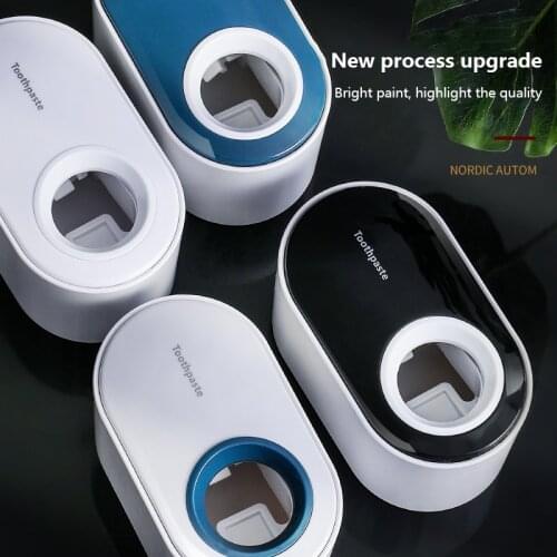Hot Household Adult Children Toothpaste Racks Wall-mounted Automatic Squeeze Toothpaste Dispensers Bathroom Toothpaste Dispenser
