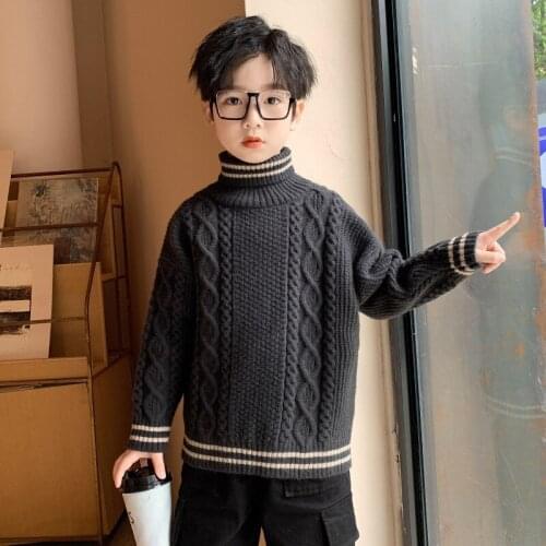 Hot Knitting Spring Autumn Winter Sweater Baby Boys Kids Childrens Warm Plus Velvet Thicken Top High Quality
