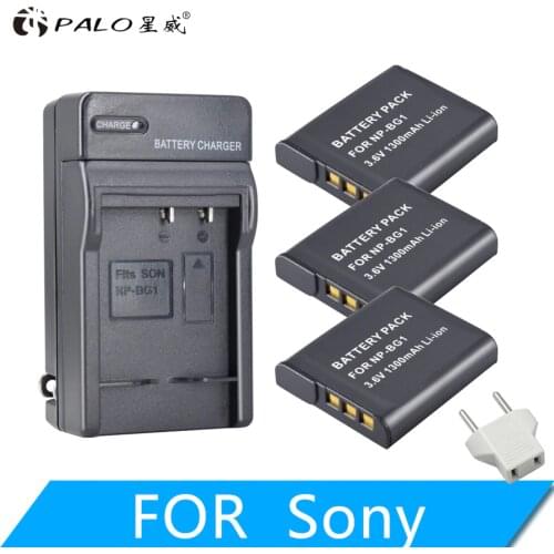 PALO NP-BG1 3.7V 1300mAh Li-ion Camera Battery + Charger For Sony SONY DSC-W110 /120/130150/170/200/220 DSC-H10/3/50 DSC-N1/N2
