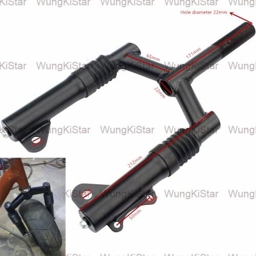 Front Fork Invert Front Triple Tree Fork Clamp Handlebar Riser For Motor 2 Stroke 43-49cc Mini Pocket Bike Gas G-Scooter Bicycle