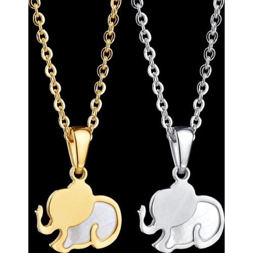 Stainless Steel Punk Rock Vintage Animal Elephent Pendant Necklace Hip Hop Retro Fashion Jewelry Necklaces for Women Men