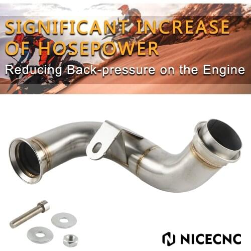 CNC Aluminum Motorcycle Exhaust Link Pipe For KTM 790 Adventure R 790 Adv 2019-2021 2020 Exhaust Catalyst Delete Pipe