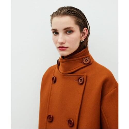 Women Winter Coats Long Coats Cashmere Wool Collar Coat Kuruvaz Autumn Winter Fashion Clothing from Turkey