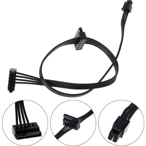 1Pc 45CM Cable MINI 4 Pin Turn 2 SATA Power Supply For Lenovo Main Board Interface Small 4Pin to Two SATA SSD Power Supply Cable