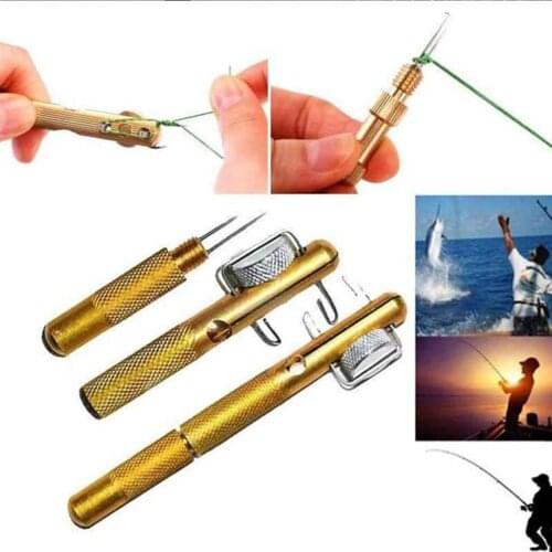 1pc Fishing Hook Tier Double-Headed Needle Knots Tie Loop Tyer Tools Kit Fishing Line Knotter Tying Fishhook Needle Fishing Tool