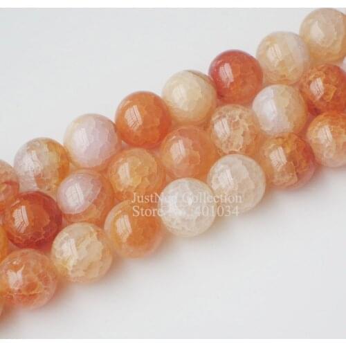 10mm through drilled inner-cracked carnelian agate round beads,loose semi precious stone strand 16'' inch
