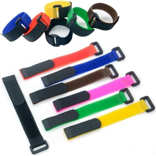 10PSC2cm * 20cm reusable nylon reverse buckle Velcro hook and loop buckle cable tie Velcro cable tie sticky thread finishing
