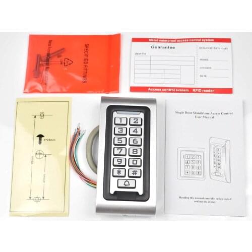 125khz IP68 Keypad RFID Access Control System Proximity Card Standalone 2000 Users Door Access Control Waterproof Metal Case