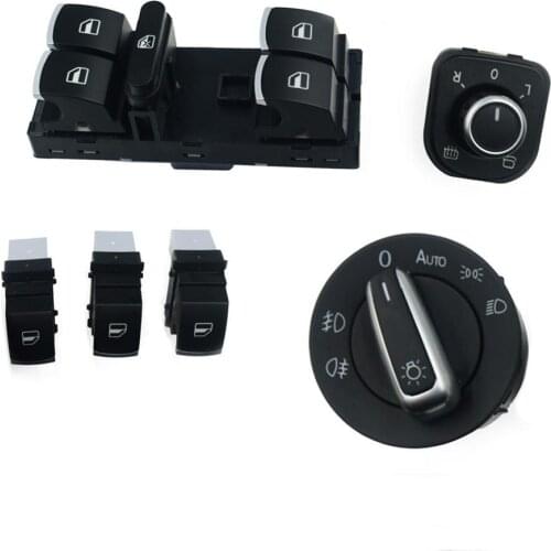 6PCS Window Mirror Headlight Switch for V W J etta 6 Golf 5 6 Tiguan Passat B6 CC 5ND959857 5ND941431B 5ND 941 431 B