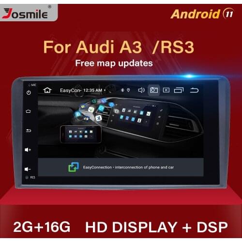 IPS DSP 2din Android 10 Car Radio Multimedia Player For Audi A3 8P S3 2003-2012 RS3 Sportback Navigation GPS head unitDVD stereo