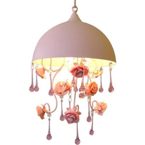 Free Shipping Pink/Blue Pendant Lamp Living Room Candle Lamps luxury Modern Children Room Chandelier Lights AC 100% Guaranteed