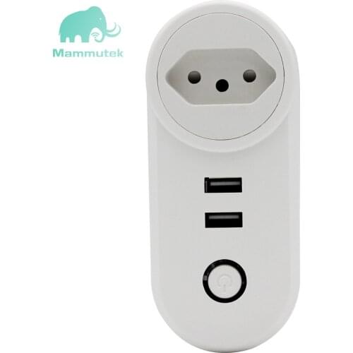 Brazil Standard New WiFi Smart PLug with USB, works with amazon and google home , voice control for Sale factory directly ship
