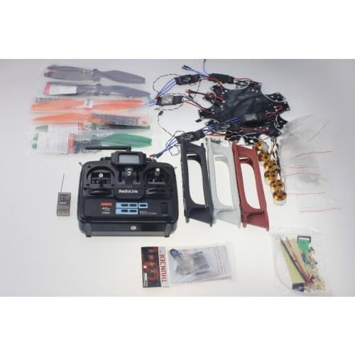 F550 Hexa-Rotor Air Frame FlameWheel Kit QQ SUPER Multi-rotor Flight Control HexaCopter W/ ESC Motor Propeller TX&RX F05114-H