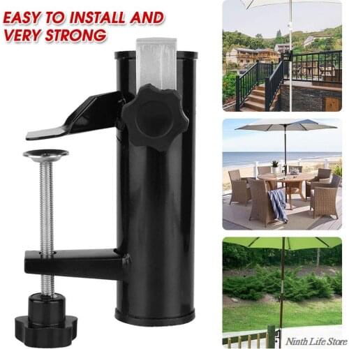 Fixing Clip Patio Umbrella Parasol Bracket Holder Umbrella Stand Fixed Clip Outdoor Patio Garden Courtyard Balcony Beach Tools