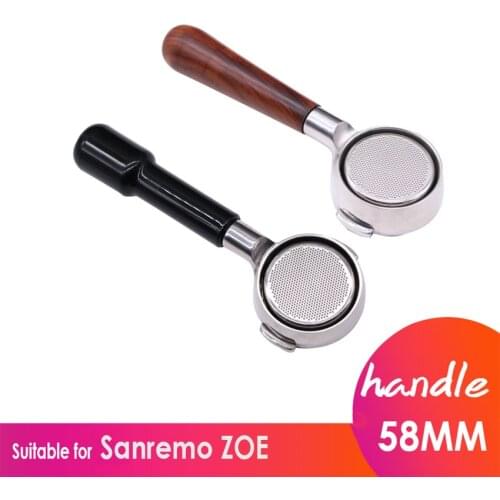 Coffee Machine Handle Bottomless Filter Holder Stainless Steel Espresso 58mm Coffee Maker Portafilter Sanremo Barista Accessory