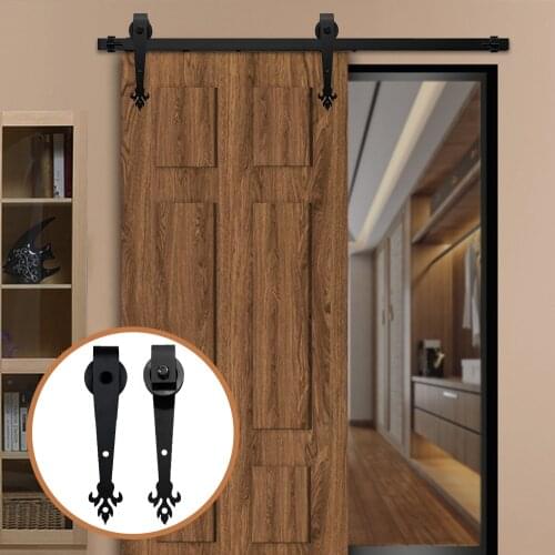 Gifsin Sliding Barn Door Hardware Rollers Leaves Shaped Roller for Closet Sliding Door Better Than Onlt Rollers