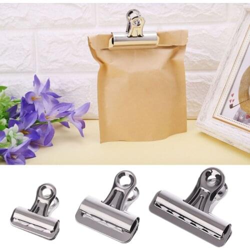 5PCS Metal Bulldog Clips Paper Letter Document Ticket File Binder Grip Clip Clamp Kitchen Food Sealing Bag Clips 25mm 32mm 56mm