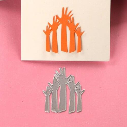 DUOFEN METAL CUTTING DIES S18072704 hands up embossing stencil DIY Scrapbook Paper Album 2018 new