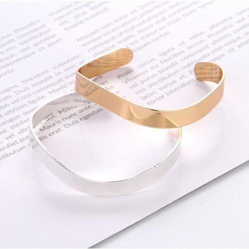 Metal fashion bracelet charm geometry irregular line wave bracelet party simple ladies jewelry