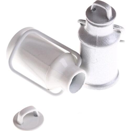 Fashion Dollhouse Miniature Milk Jars Barrel With Lids Kitchen Milk Can Bucket Dollhouse Mini Toys