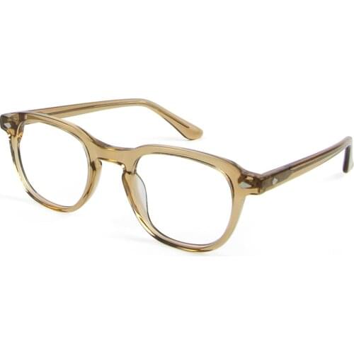 Brand Designer Tortoise Acetate Optical Myopia Glasses Frame for Women Men Rivet Oval Prescription Eyeglasses Frame Oculos