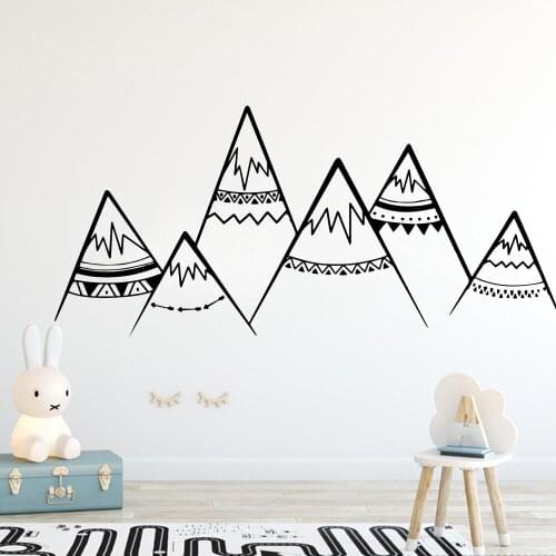 Nordic style Mountain vinyl wall sticker Removable Wall Decor For boys Kids babys Rooms Decoration Wall Decals Srickers Murals