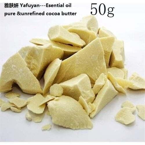 Cosmetics YAFUYAN 50g Pure Cocoa Butter Raw Unrefined Cocoa Butter Base Oil Natural ORGANIC Essential Oil food grade