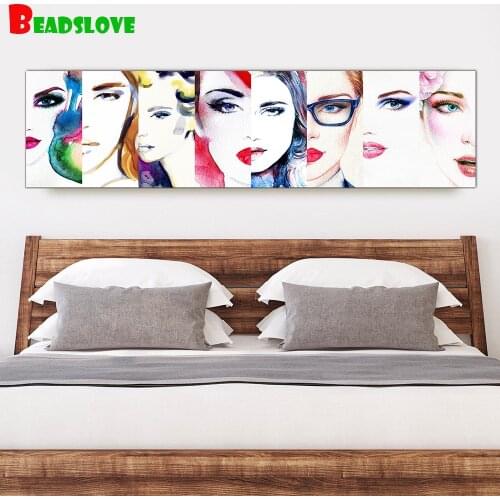 Full square round diamond painting Fashion Girl full diamond embroidery 5D rhinestone mosaic diamond inlaid home decor