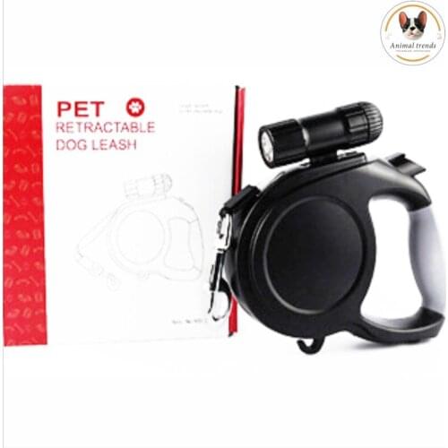 Durable Dog Traction Rope Automatic Retractable Dog Leash LED Flashlight Pet Leash For Puppy Medium Large Dogs 5M 20kg 8M 40kg