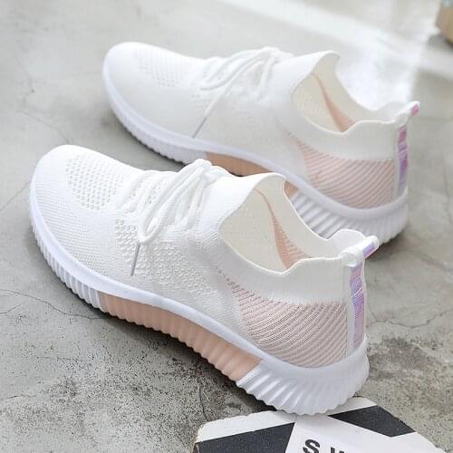 Mesh sports shoes womens shoes breathable all-match student travel shoes running shoes sneakers 2021 summer new style