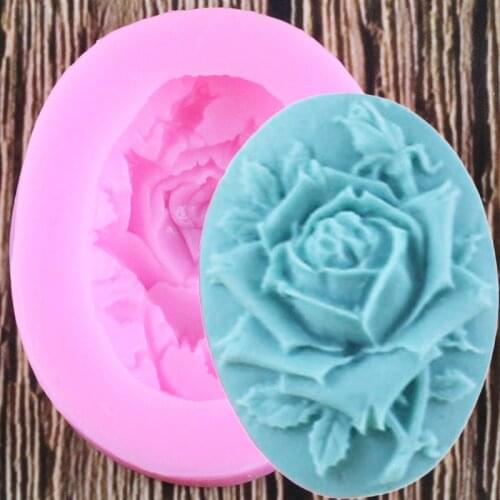 Rose Flower Silicone Mold DIY Party Fondant Cake Decorating Tools Polymer Clay Candy Chocolate Moulds Kitchen Baking Mold