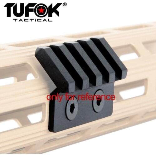 Tufok Airsoft Weapons 4 Slot M-Lok Offset Rail Base for Flashlight Optics Scope Dot Sight Laser Hunting Weapons Accessories
