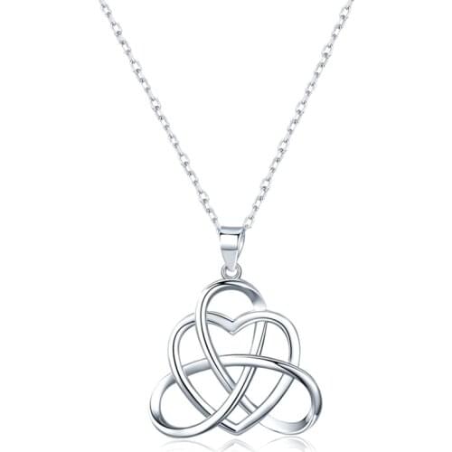 Unique , Colour Celtics Love Knot Pendant Necklaces Heart Necklace Fashion Jewelry For Women Girl Gift
