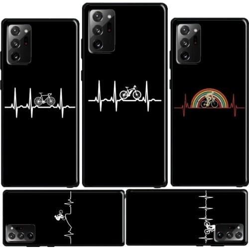 Cycling Bike Heartbeat Phone Case For Samsung Galaxy S20 FE S21 Ultra Note 20 S8 S9 S10 Plus S10e Note 10 Plus