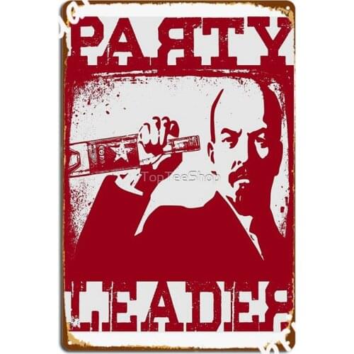 Vintage Funny Soviet Party Leader Lenin With Vodka Russian Ussr Cccp Metal Signs Bar Cave Funny Plaques Tin sign Posters