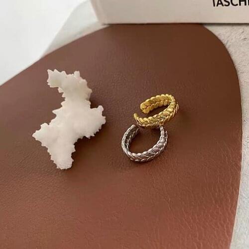 New Fashion Ins Minimalist Scenery Face Diamond Geometric 925 Sterling Silver Jewelry Personality Female Opening Rings