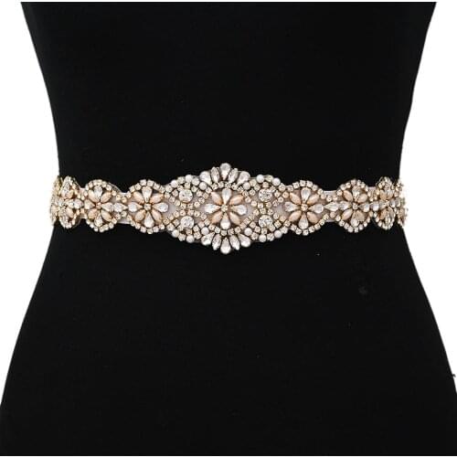 100% Handmade Diamond Belts Rhinestone Wedding Belt Bridal Gowns Sashes Dress Belt Jewel Belts For Women Pearl Belt For Dresses