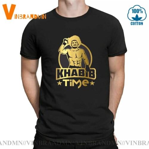 Golden Edition Great Fighter Khabib Nurmagomedov T shirt men Russian Hero Hope The Eagle Emblem T-shirt Streetwear brand clothes