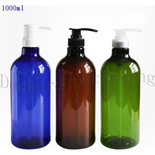 12pcs 1000ml empty shampoo container with dispenser lotion pump,liquid soap pump plastic bottle for washing,gel,body lotion