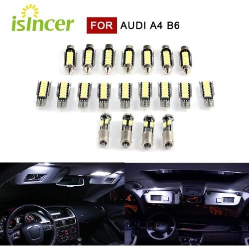 20pcs Canbus car lamp 5630 Premium LED Interior Light For AUDI A4 B6 Avant with light package 2000 to 2004 bulbs