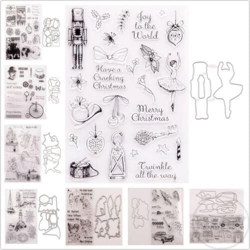 29 Styles can Choose) 2020 Vintage People Clear Stamps Metal Cutting Dies DIY Scrapbooking Paper Album Craft Seal Card Stencils