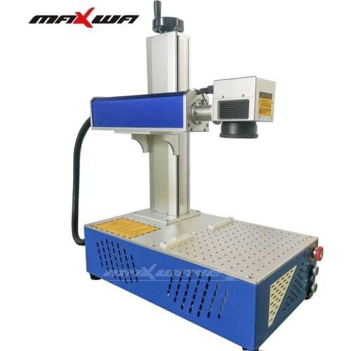 30W Raycus mini fiber jewellery logo lithography lazer printing gold chain electric 50W fiber laser marking machine