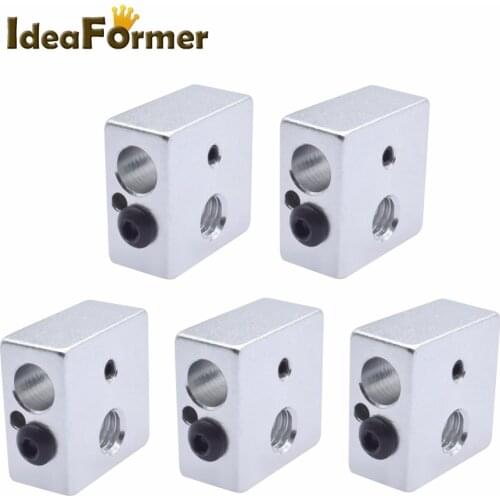5pcs 3D Printer Parts Aluminum MK Heating Block For MK7 MK8 J-head Hotend Kossel Heating Block