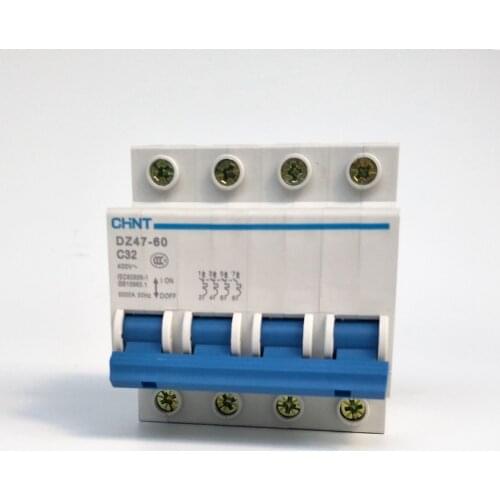 CHINT C45N Mini Circuit Breaker DZ47-60 4P C32A 400V MCB